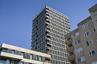 New high-rise building Theodor-Loos-Weg corner Wutzkyallee, Gropiusstadt, Neukölln, Berlin,