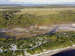 Loango National Park, Parc National de Loango, aerial view, Ogooué-Maritime Province, Gabon, Africa