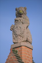 Berlin Bear statue, Alter Schlachthof development area, Landsberger Allee, Prenzlauer Berg, Pankow,