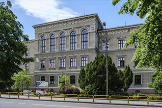 Main façade of the historic building of school complex no. 1 in the Upper Silesian town of