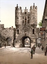 Micklegate Bar, gatehouse on the city wall, former place for the execution of convicts, York,