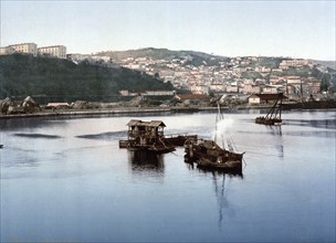 Location Philippeville, Algeria, ca 1890, Historical, digitally restored reproduction from a 19th