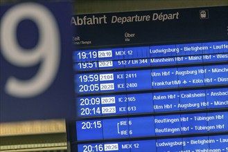 Rail traffic out of control. Trains are running late at Stuttgart station after overhead line