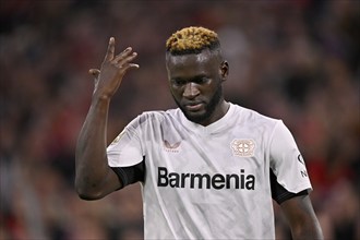 Victor Boniface Bayer 04 Leverkusen (22) portrait, disappointed, gesture, gesture, Allianz Arena,