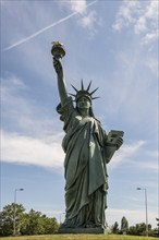 Replica of the Statue of Liberty by Frédéric Auguste Bartholdi, Colmar, Alsace, Bas-Rhin, France,