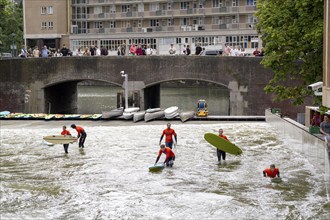 Surfing facility in the city centre of Rotterdam, Rif010, supposedly the world's first wave