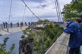 The Königsstuhl Skywalk on the chalk cliffs of Rügen, viewing platform on the famous Königsstuhl