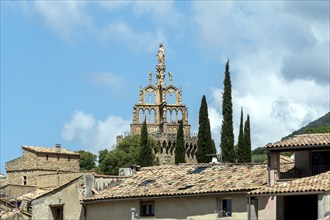 Nyons located in the Baronnies. The Randonne tower converted into a chapel in 1862, Alpes de Haute