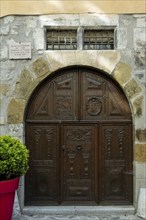 Sisteron. Door of the birthplace of Jean-Baptiste d'Ornano (1581–1626) marquis of Montlaur,