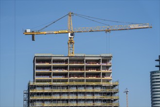 Construction site, new construction of high-rise residential buildings, Havenkwartier Katendrecht