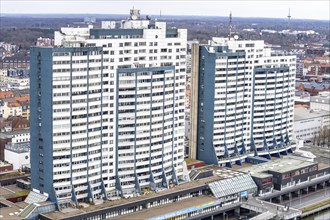 Columbus Centre residential tower blocks, over 550 flats, in Bremerhaven, Bremen, Germany, Europe