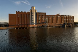 The Inner Harbour, in Duisburg, Küppersmühle building, MKM Museum Küppersmühle for Modern Art,