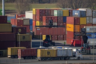 Container Handling Centre, Gateway West Terminal, Logport 2, in Duisburg on the Rhine, North