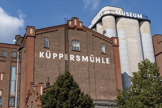 The inner harbour, in Duisburg, Küppersmühle building, MKM Museum Küppersmühle for Modern Art,