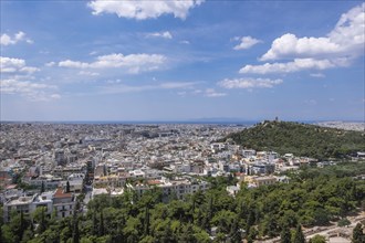 City view of Athens, view from the Acropolis Hill, Athens, Greece, Europe