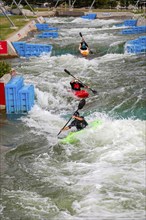 Oklahoma City, Oklahoma, Kayaking at Riversport, a center devoted to kayaking, rafting, and other