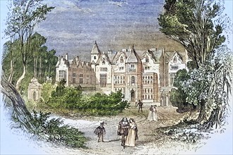 Holland House Kensington England residence of Joseph Addison From Old England's Worthies published