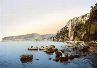 Sorrento am Meer, Neapel, Italien / Sorrento by the sea, Naples, Italy, Historic, digitally