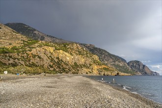 The beach of Sougia in the south of Crete, Greece, Europe