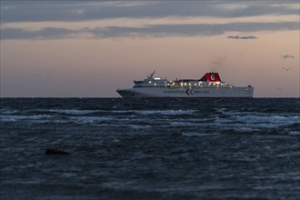 Gotland ferry heading for the Hanseatic town of Visby, Gotland Island, Baltic Sea, Sweden, Europe