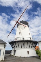 Windmill in Gudhjem, Bornholm, Baltic Sea, Denmark, Scandinavia, Europe