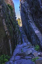 Kungsklyftan, the famous crevice and sight on the ascent to Vetteberget, the local mountain of