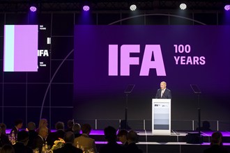 Kai Wegner, Governing Mayor of Berlin (CDU) speaks at the opening gala for 100 years of IFA in the