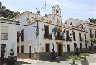 Town hall Ayuntamiento, Plaza de la Constitucion, Montejaque, Serrania de Ronda, Malaga province,