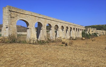 Aqueduct on the island of Gozo, Malta built between 1839 and 1843