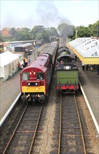 Heritage steam railway, Sheringham station, North Norfolk Railway, England, UK