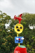 Colourfully painted statue on roof terrace, detail, Museum Fundacio Joan Miro, Joan Miró, CEAC,