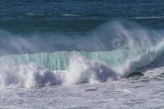 The spectacular waves on the west coast of Fuerteventura, Canary Islands, Spain, Europe