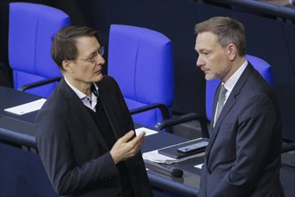 Karl Lauterbach (SPD), Federal Minister of Health, and Christian Lindner (FDP), Federal Minister of