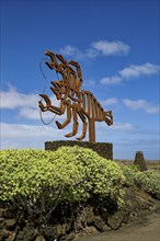 Sculpture crab, Jameos del Agua art and cultural site, designed by artist César Manrique,