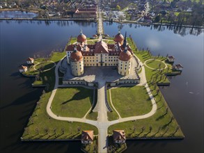 Moritzburg Castle is located in the municipality of Moritzburg near Dresden. The hunting lodge,