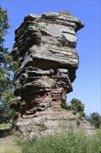 The ruins of Anebos Castle, medieval rock castle above Annweiler am Trifels, Rhineland-Palatinate