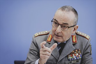 General Carsten Breuer, Inspector General of the Bundeswehr, at a federal press conference on the