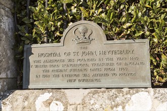 Almshouses of The Hospital of Saint John, Heytesbury, Wiltshire, England, UK present building dates