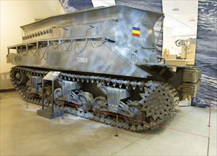 Sherman Beach Armoured Recovery Vehicle (BARV) D-Day landings, REME museum, MOD Lyneham, Wiltshire,