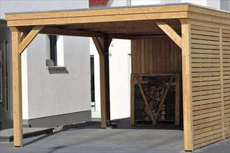 Modern and high-quality wooden carport