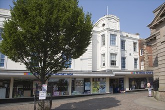 Aldiss traditional department store building in the town of Fakenham, north Norfolk, England,