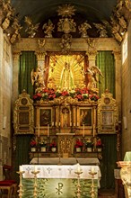 Altar of the monastery church of the Annunciation, Baroque, Reutberg Monastery, Sachsenkam in the