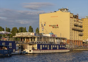 Pirates Berlin, former mill warehouse at the East Side Galery, Berlin, Germany, Europe