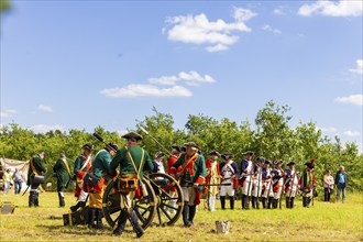 The Great Encampment near Mühlberg, also known as the Lustlager von Zeithain, was a grandiose troop