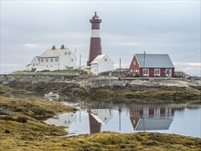 Tranoy lighthouse, located in Hamarøy municipality south of Narvik, Norway, Europe