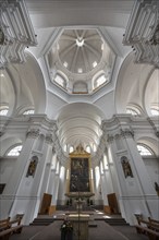 Vault and chancel of the parish church of St John, Hauk Abbey, built in 1691, Bahnhofstr. 4,