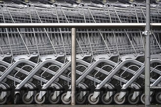 Shopping trolley, supermarket, Germany, Europe