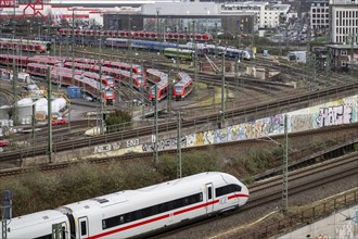 DB Regio stabling facility in Cologne Deutzerfeld, where suburban trains and regional trains wait