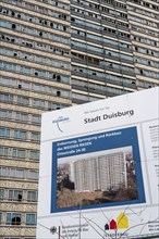 Duisburg-Hochheide, large housing estate Wohnpark Hochheide, 6 20-storey high-rise buildings with