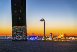 Sculpture by Richard Serra, Bramme for the Ruhr area on the Schurenbach slag heap, digesters of the